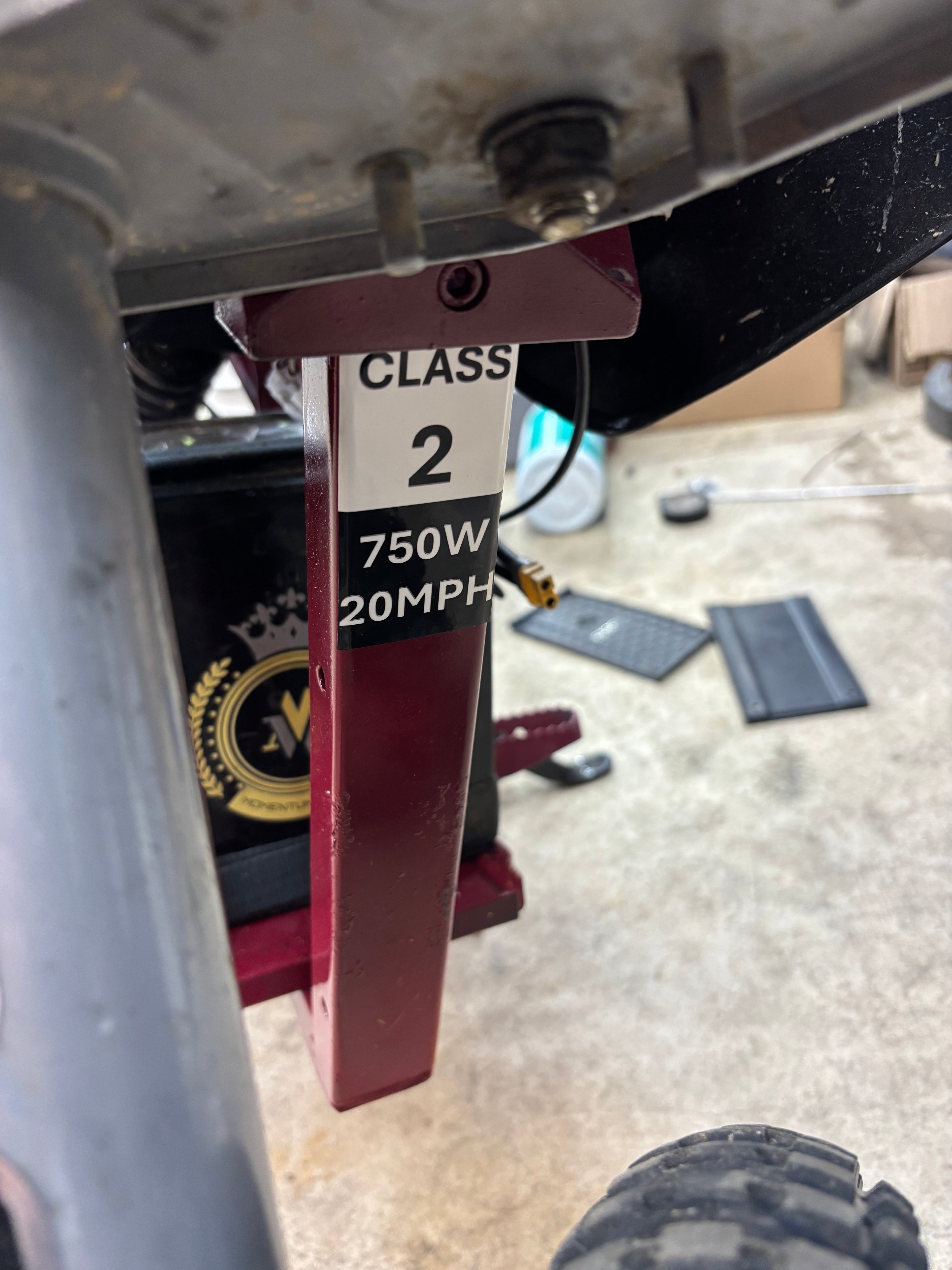 Class 2 e-bike decal