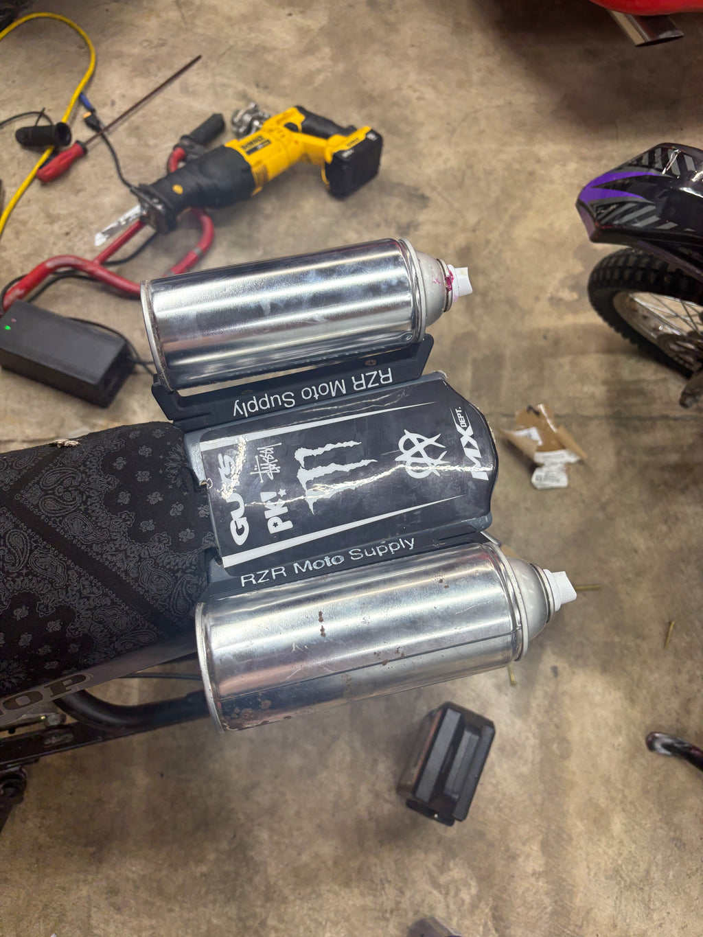 Monster can/beer can holder mount for dirt bikes or atvs
